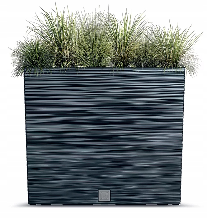 Fľašový kvetináč 58 cm x 18 x 50 cm, grafitový plast